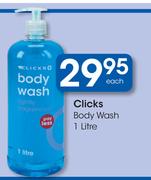 Clicks Body Wash-1Ltr Each