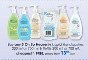 Oh So Heavenly Liquid Handwashes-200ml Or 750ml & Refills-200ml Or 700ml Each