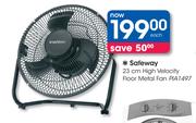 Safeway 23cm High Velocity Floor Metal Fan PIA1497