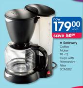 Safeway Coffee Maker 10-12 Cups with Permanent Filter SCM202