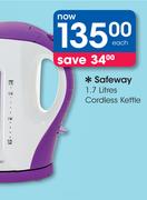 Safeway 1.7Ltr Cordless Kettle