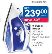 Russell Hobbs 2000 Watt Ceraglide Steam and Spray Iron