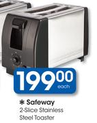 Safeway 2-Slice Stainless Steel Toaster-Each
