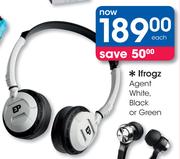 Ifrogz Agent White, Black or Green-Each