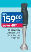 Safeway Stainless Steel Stick Blender YW0123A-Each