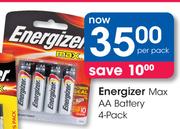 Energizer Max AA Battery 4 Pack-Per Pack