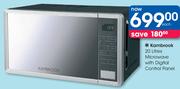 Kambrook 20L Microwave With Digital Control Panel