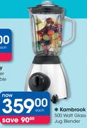Kambrook 500 Watt Glass Jug Blender