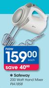 Safeway 200 Watt Hand Mixer PIA1858