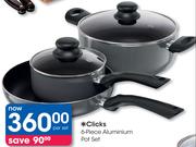 Clicks 6 Piece Aluminium Pot Set-Per Set
