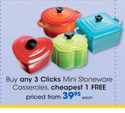 Clicks Mini Stoneware Casseroles-Each