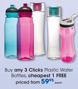 Clicks Plastic Water Bottles-Each