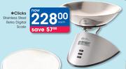 Clicks Stainless Steel Retro Digital Scale Each