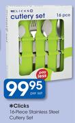  Clicks 16-Piece Stainless Steel Cutlery Set-Per Set