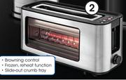 Kambrook Aspire 2 Slice Glass Toaster