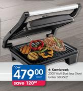 Kambrook 2000 Watt Stainless Steel Griller SBG502