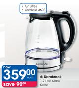 Kambrook 1.7Ltr Glass Kettle