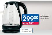 Safeway 1.7L Glass Kettle Cordless 360 Degree