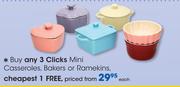 Clicks Mini Casseroles, Bakers Or Ramekins-Each