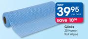 Clicks 25 Home Roll Wipes-Per Pack