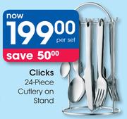 Clicks 24 Piece Cutlery On Stand-Per Set