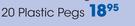 Clicks 20 Plastic Pegs