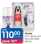 Glade 3 in 1 Spray Unit Plus Extra Refill-269ml