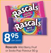 Rascals Wild Berry Fruit Or Soda Pop Flavour-50g Per Pack