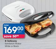 Safeway Sandwich Maker White Or Black-Each