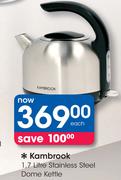 Kambrook 1.7Ltr Stainless Steel Dome Kettle