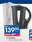 Safeway 1.7Ltr Cordless Kettle