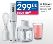Safeway White Stick Blender Set JA-2874
