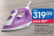 Kambrook 2600W Steam & Spray Iron With Ceramic Plate