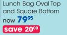 Clicks Lunch Bag Oval Top And Square Bottom