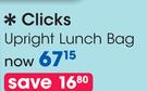 Clicks Upright Lunch Bag