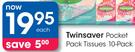 Twinsaver 10 Pack Pocket Pack Tissues-Each