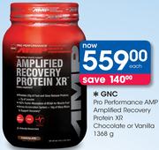 GNC Pro Performance AMP Amplified Recovery Protein XR Chocolate Or Vanilla-1368g Each
