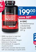 GNC Pro Performance L-Glutamine Powder 5000-227g Each
