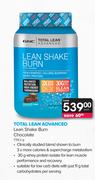 GNC Total Lean Advanced Lean Shake Burn Chocolate-739.2g
