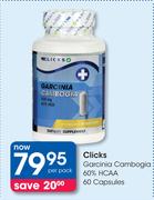 Clicks Garcinia Cambogia 60% HCAA-60 Capsules