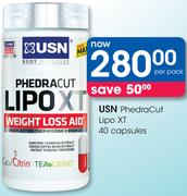USN PhedraCut Lipo XT 40 Capsules-Per Pack