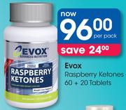 Evox Raspberry Ketones 60+20 Tablets-Per Pack
