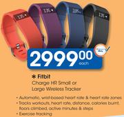 Fitbit Charge HR Small Or Large Wireless Tracker-Each