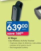 Wego Clip Wireless Activity Tracker-Each