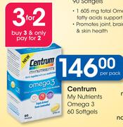 Centrum My Nutrients Omega 3-60 Softgels