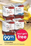 SuperRed Krill Oil Supplements-30 Capsules
