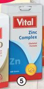 Vital Zinc Complex-100 Tablets