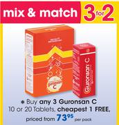 Guronsan C-10 Or 20 Tablets