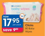 Clicks 80 Baby Wipes-Per pack