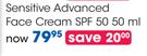 Ambre Solaire Sensitive Advanced Face Cream SPF 50-50ml
